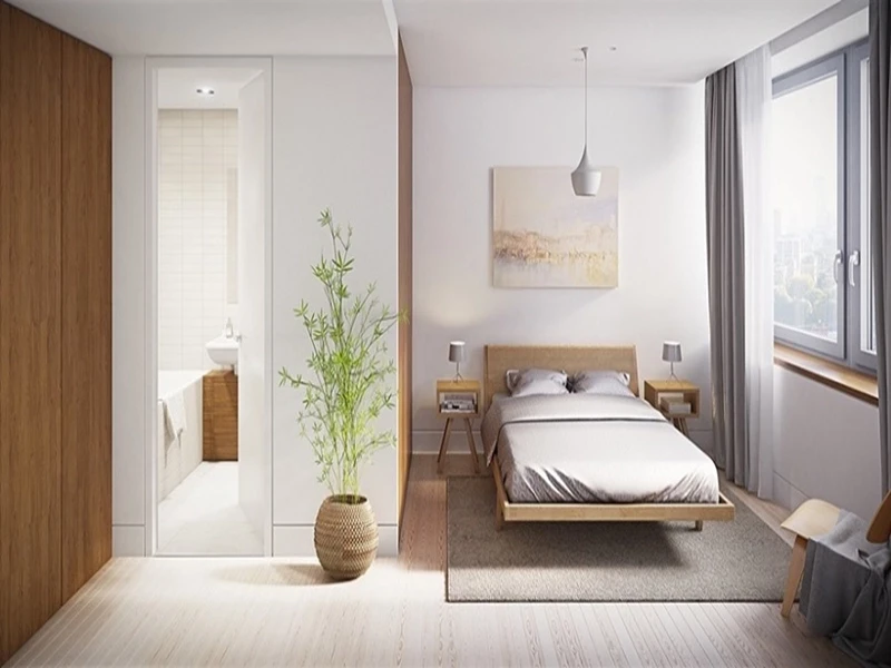 Thiết kế phòng ngủ 10m2 có nhà vệ sinh