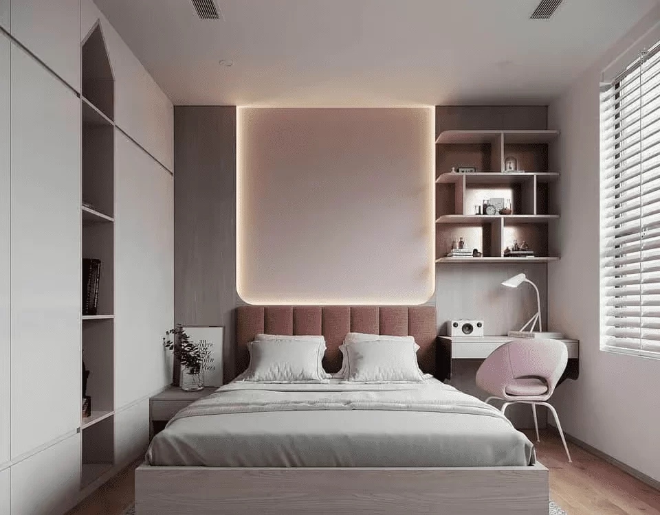 Thiết kế phòng ngủ 10m2 đơn giản ít nội thất