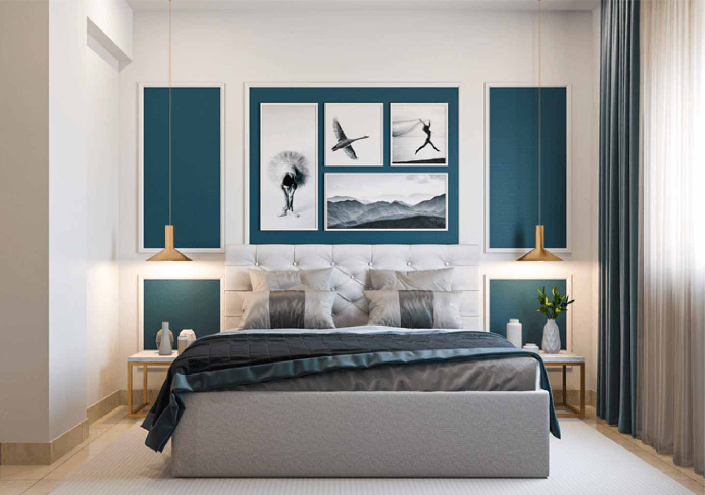 Thiết kế phòng ngủ 15m2 phong cách Hiện Đại