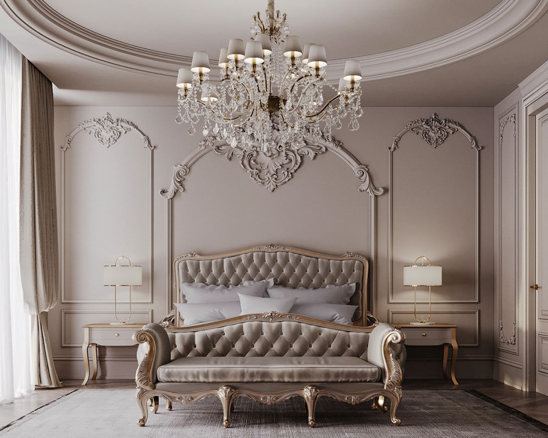 Thiết kế phòng ngủ 16m2 phong cách Châu Âu