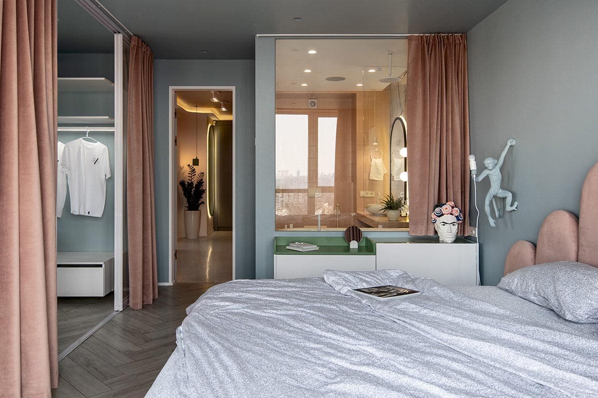 Thiết kế phòng ngủ 20m2 có nhà vệ sinh
