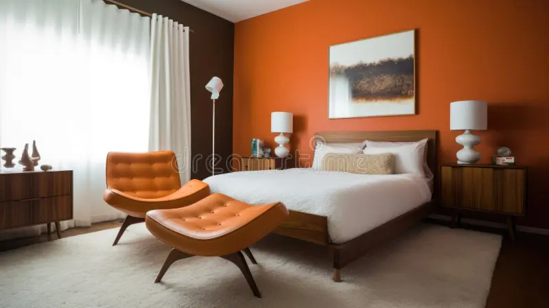 Thiết kế phòng ngủ 17m2 phong cách Retro