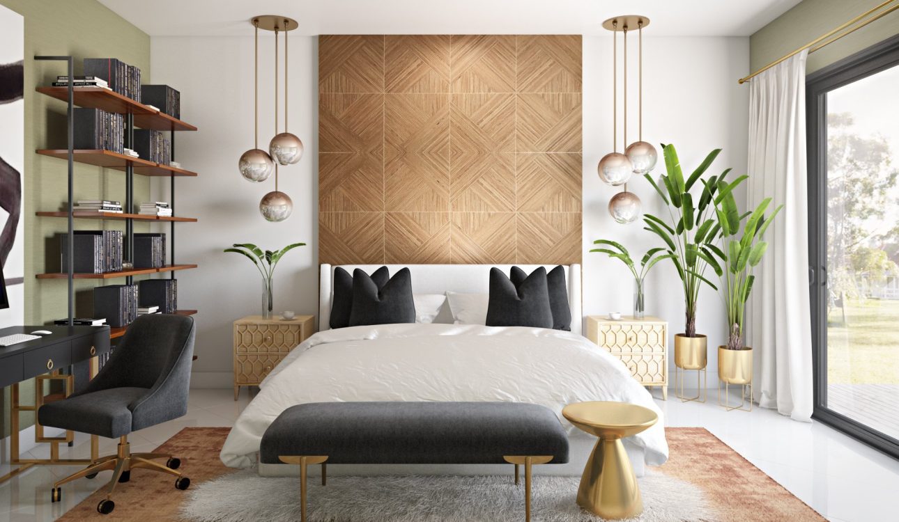 Thiết kế phòng ngủ 21m2 phong cách Contemporary