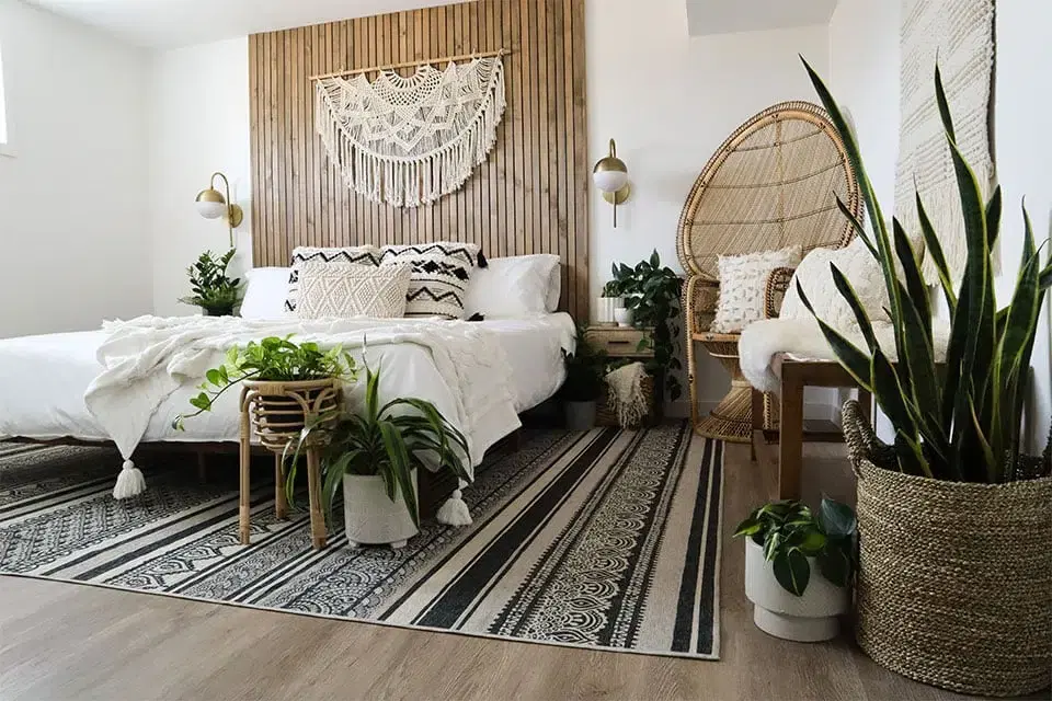 Thiết kế phòng ngủ 22m2 phong cách Boho