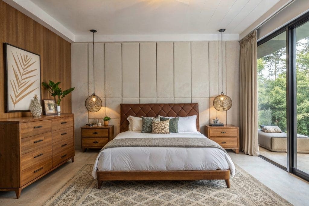 Thiết kế phòng ngủ 22m2 phong cách Mid-Century