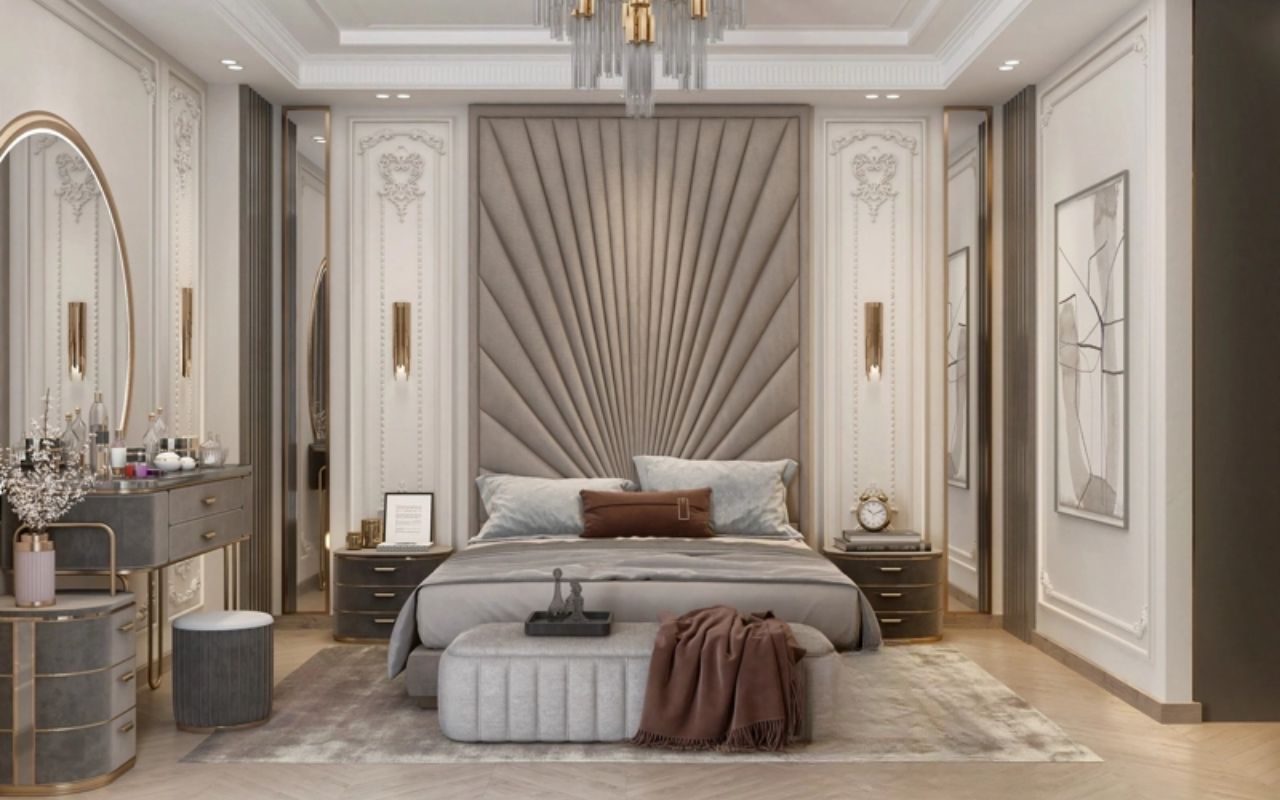 Thiết kế phòng ngủ 25m2 phong cách Cổ Điển