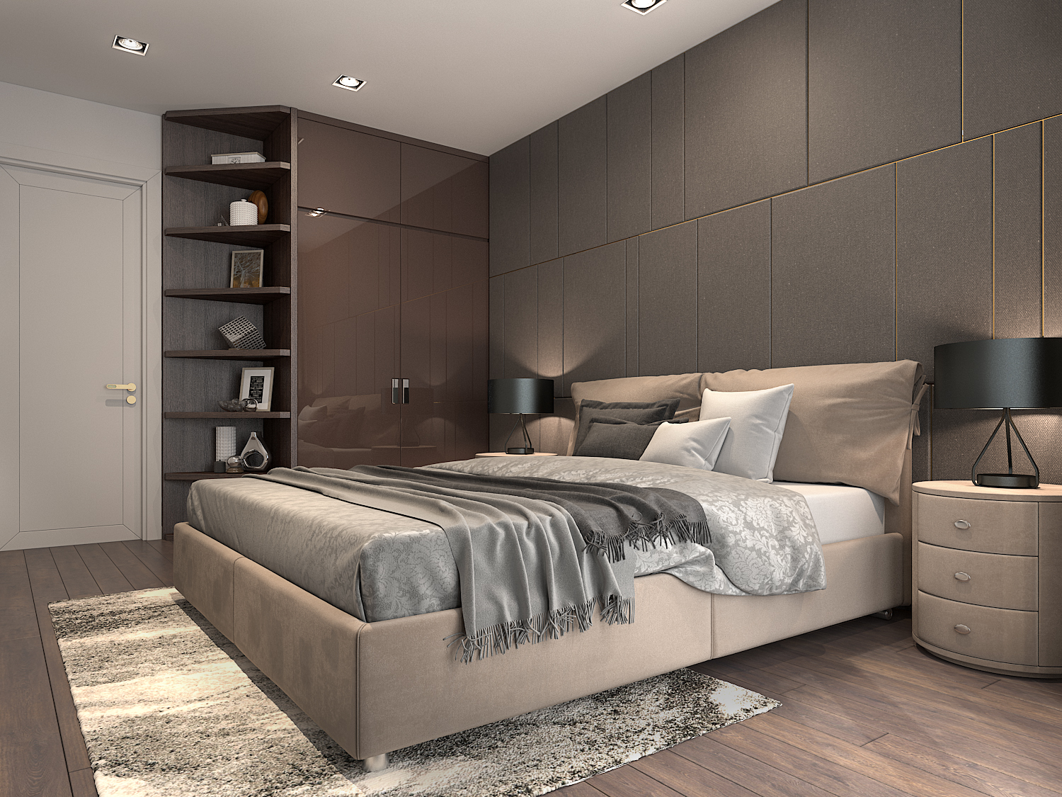 Thiết kế phòng ngủ 25m2 phong cách Luxury