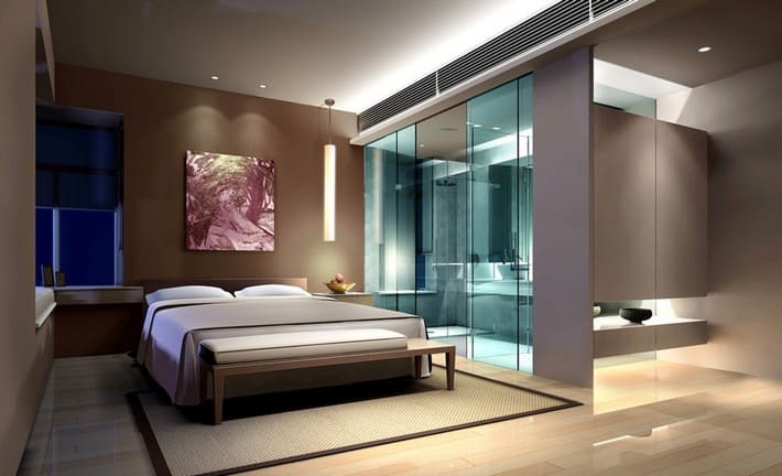 Thiết kế phòng ngủ 30m2 có nhà vệ sinh