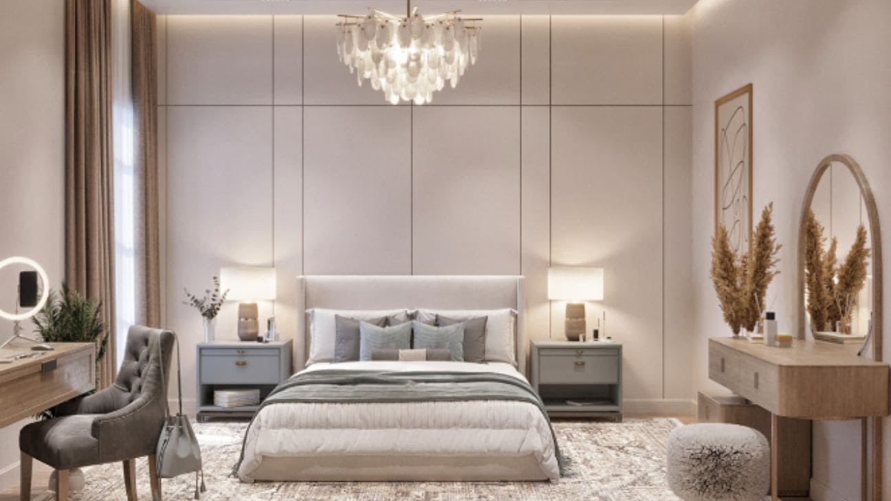 Thiết kế phòng ngủ 30m2 phong cách Châu Âu