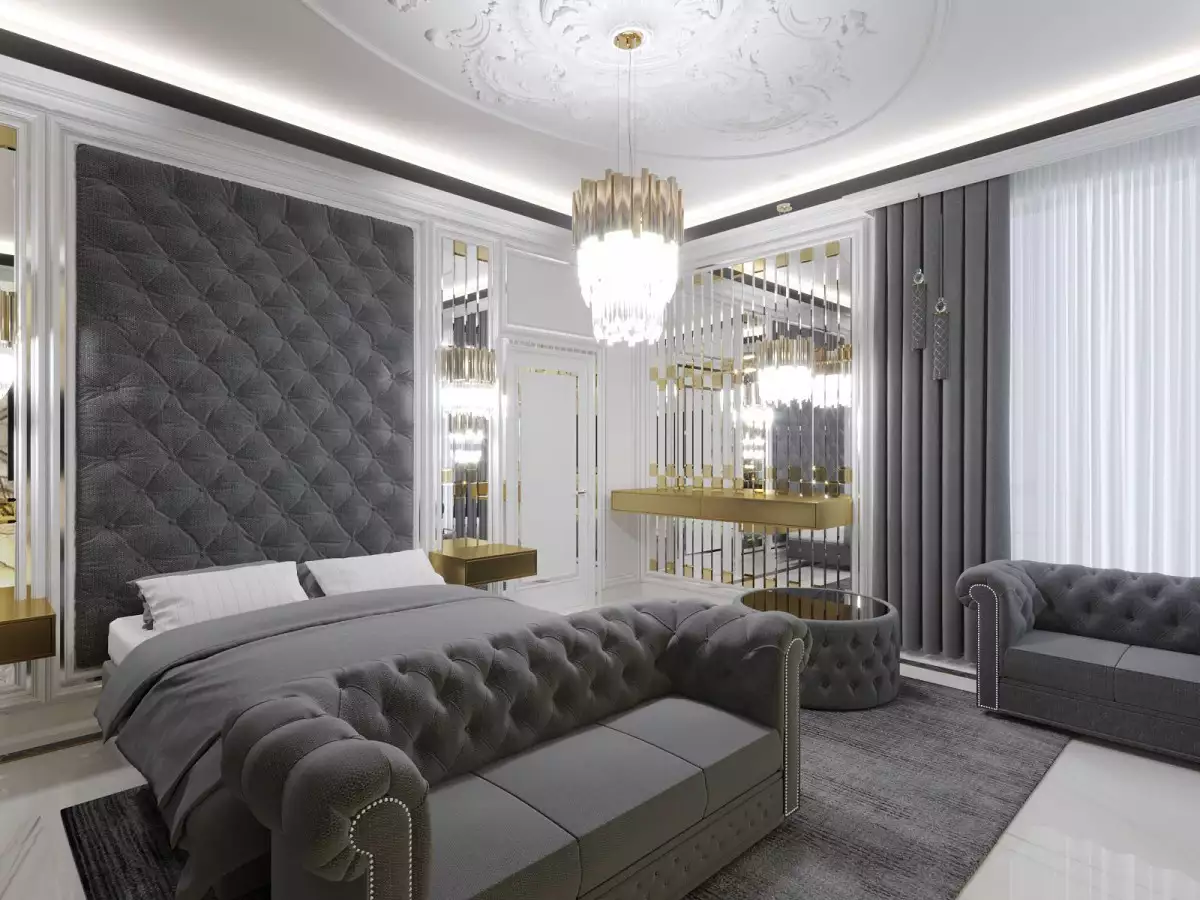 Thiết kế phòng ngủ 30m2 phong cách Sang Trọng