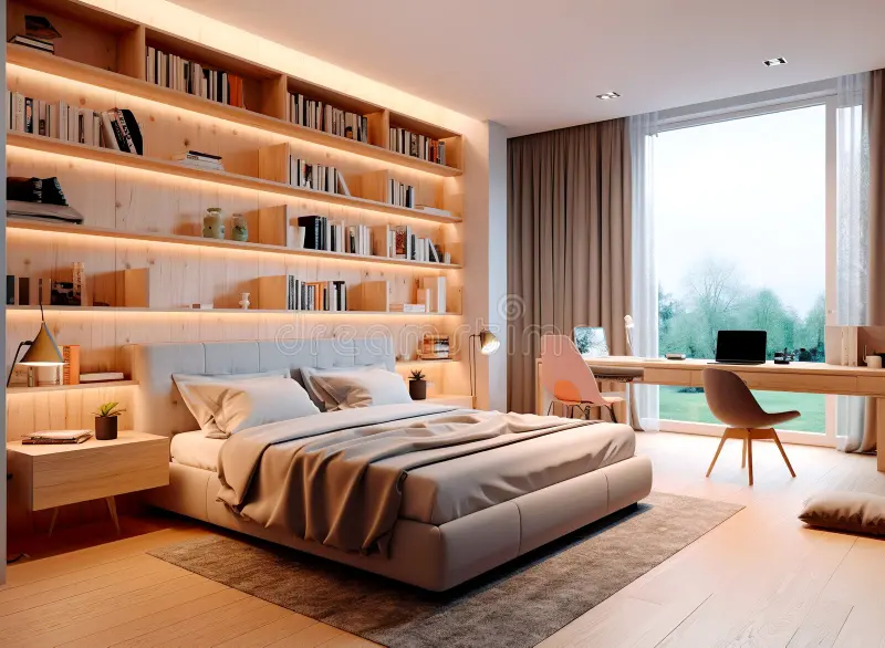 Thiết kế phòng ngủ 17m2 phong cách Hiện Đại