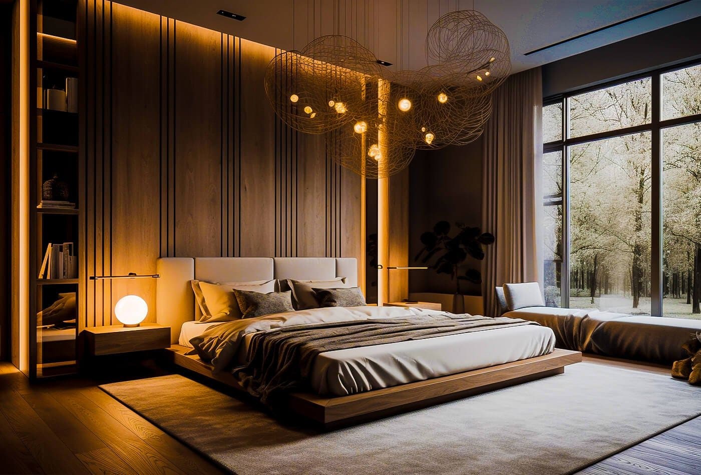 Mẫu phòng ngủ 40m2 phong cách sang trọng