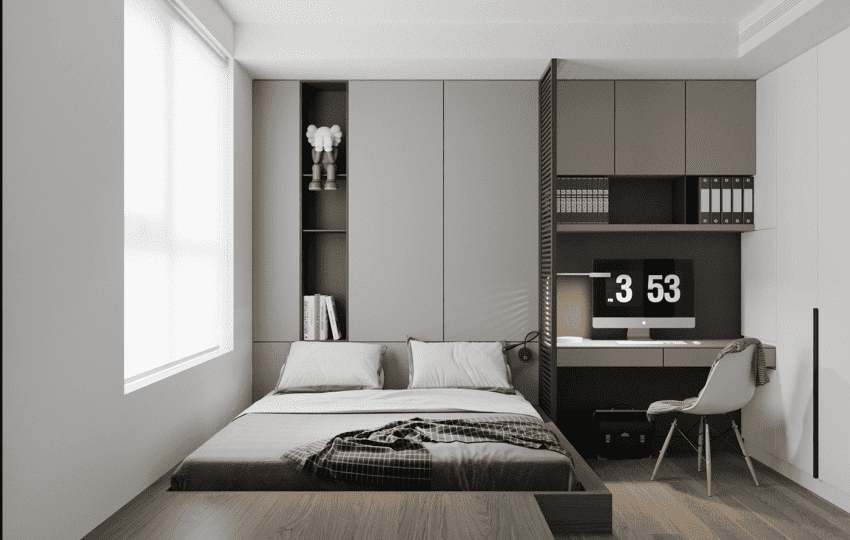 Thiết kế phòng ngủ 6m2 cho cặp vợ chồng