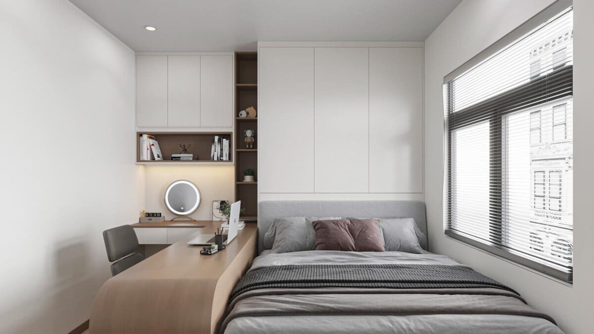 Thiết kế phòng ngủ 6m2 với không gian mở