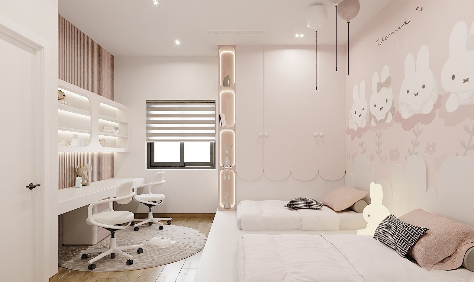 Thiết kế phòng ngủ 9m2 cho trẻ em