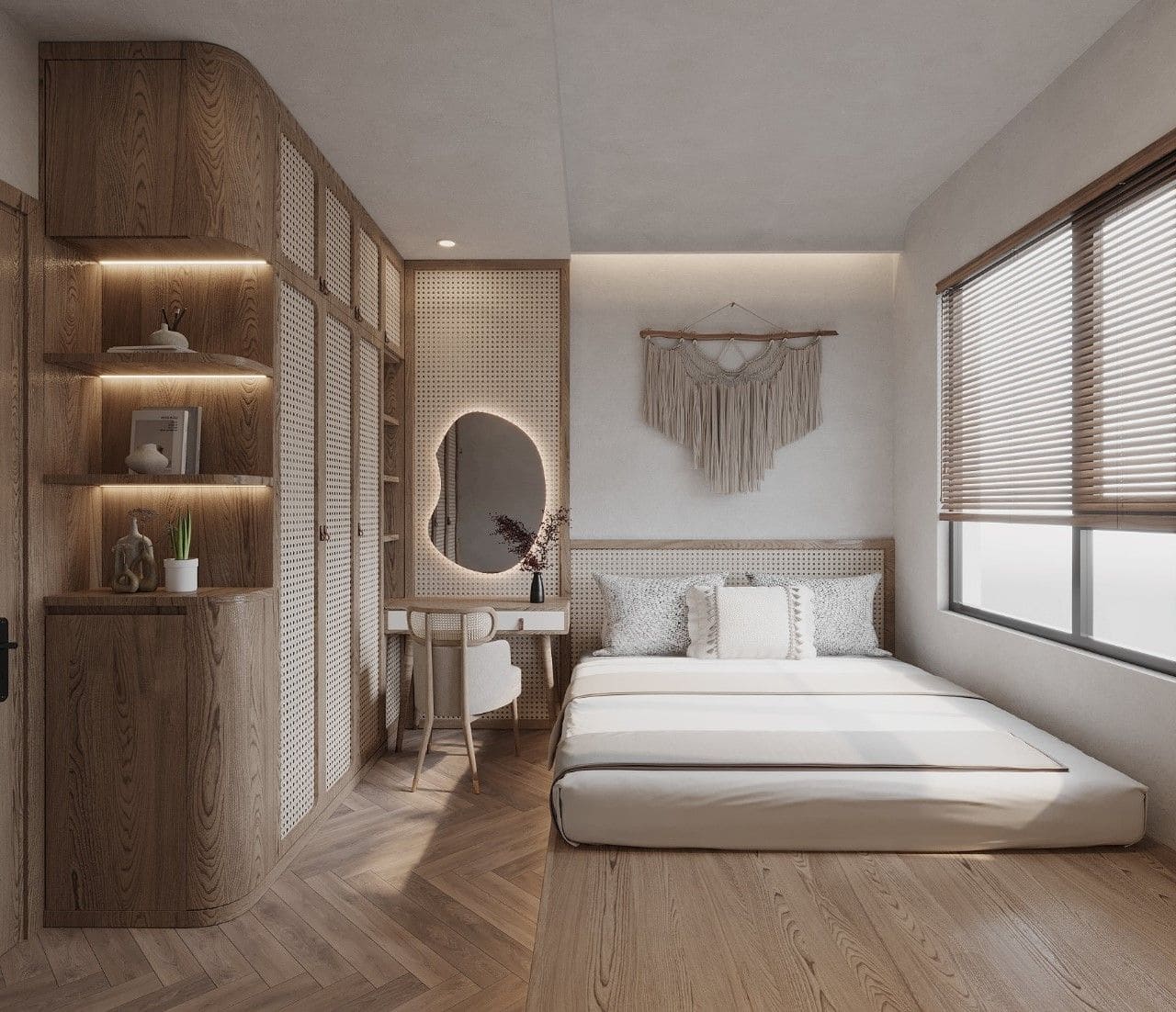 Thiết kế phòng ngủ 9m2 phong cách Hiện Đại