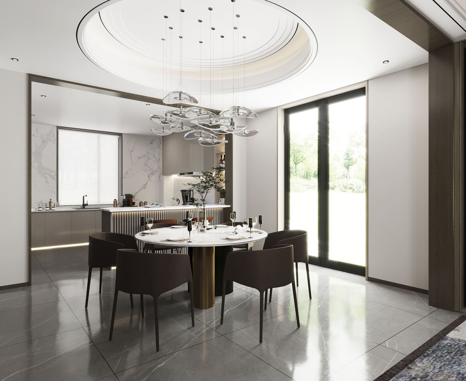 Thiết kế phòng bếp 15m2 phong cách Hiện Đại