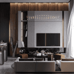 Thiết kế phòng khách 12m2 phong cách Sang Trọng
