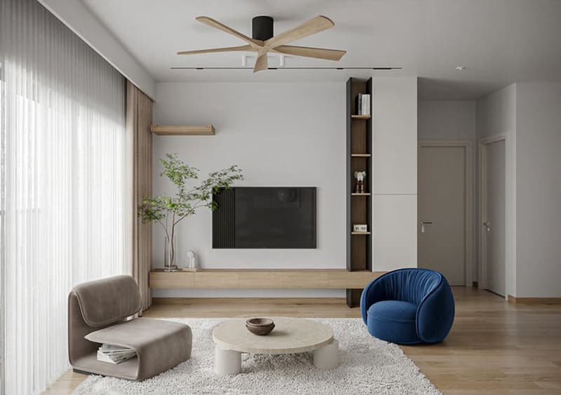 Thiết kế phòng khách 16m2 không gian mở