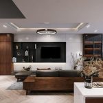 Thiết kế phòng khách 18m2 phong cách Hiện Đại