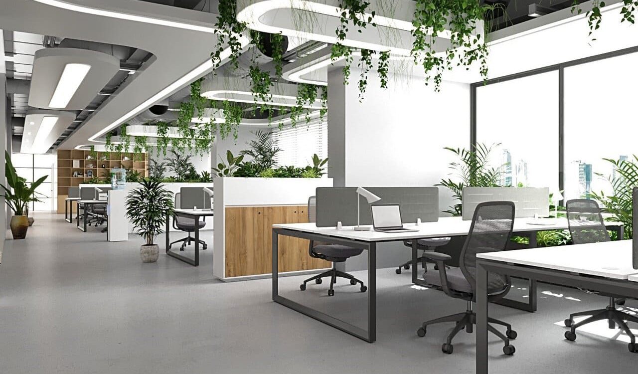 Thiết kế văn phòng 200m2 phong cách Eco
