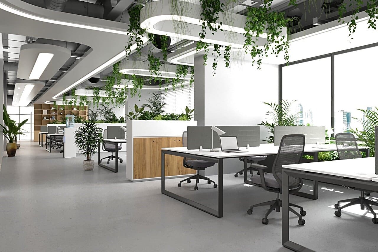 Thiết kế văn phòng 200m2 phong cách Eco