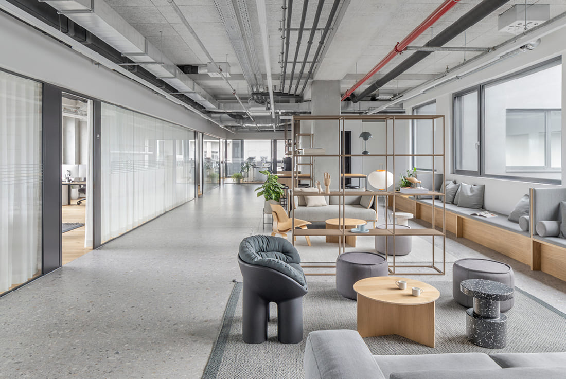Thiết kế văn phòng 200m2 phong cách tối giản