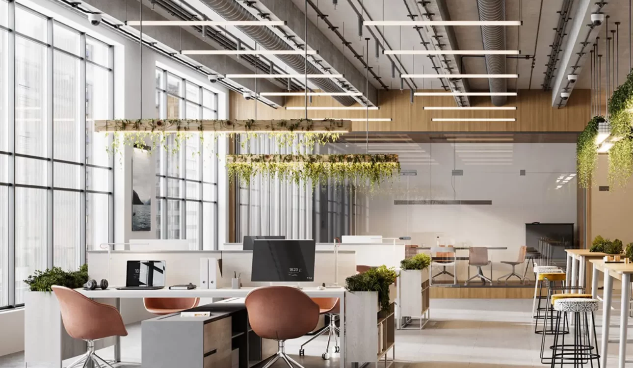 Thiết kế văn phòng 60m2 phong cách sáng tạo