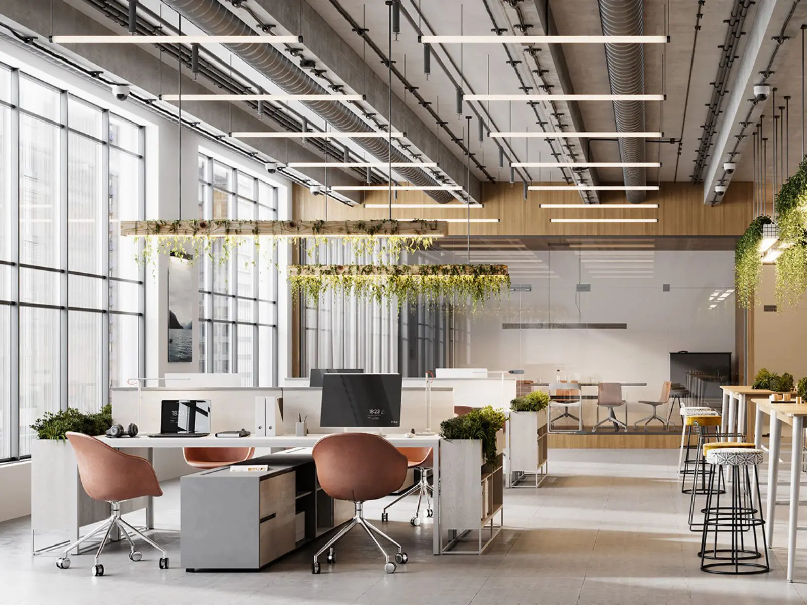 Thiết kế văn phòng 60m2 phong cách sáng tạo