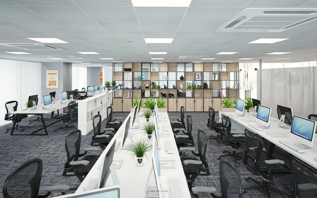 Thiết kế văn phòng 60m2 trẻ trung năng động