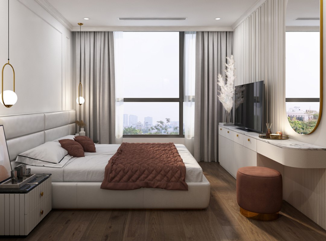 Top 25 Mẫu phòng ngủ có rèm cửa sổ đẹp, tinh tế và hiện đại