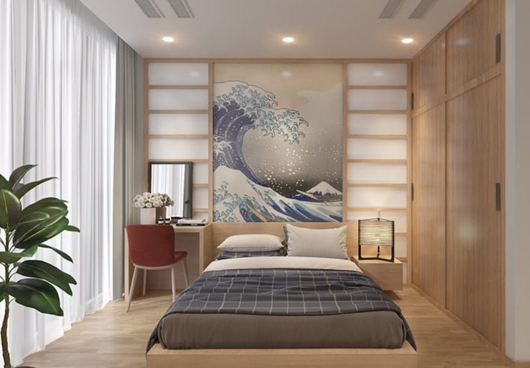 Thiết kế phòng ngủ Nhật Bản theo phong cách tối giản, hiện đại