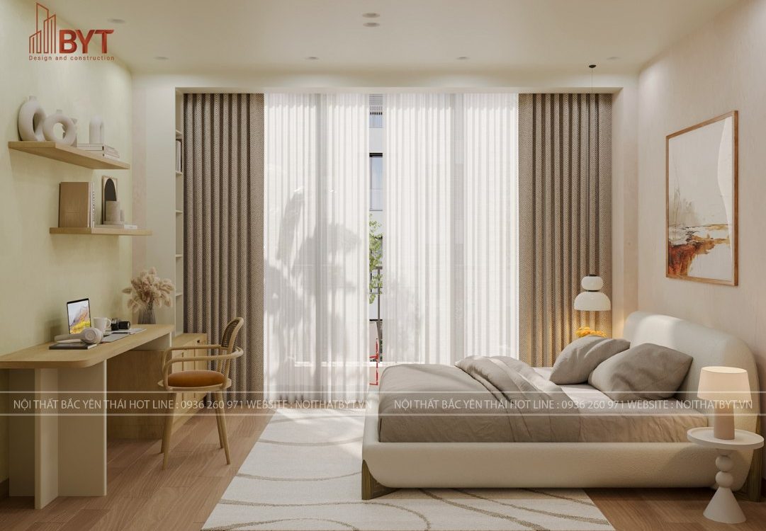 Top 25 Mẫu phòng ngủ có rèm cửa sổ đẹp, tinh tế và hiện đại