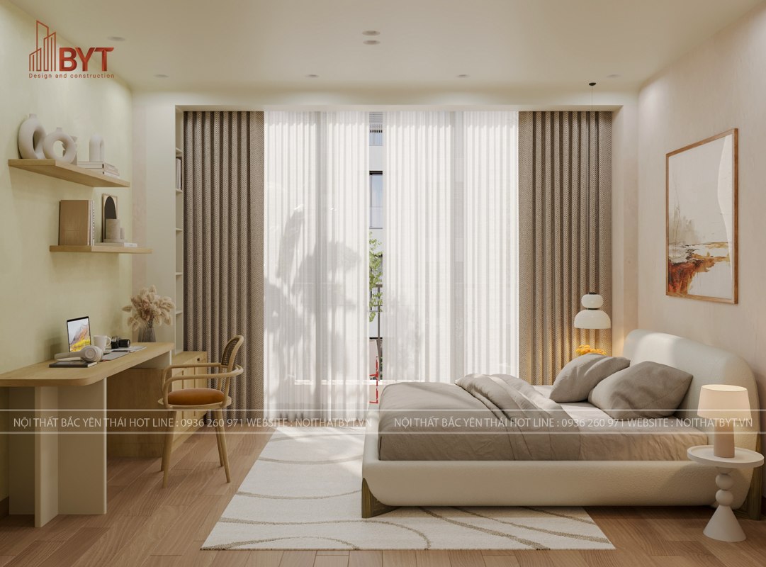 Top 25 Mẫu phòng ngủ có rèm cửa sổ đẹp, tinh tế và hiện đại