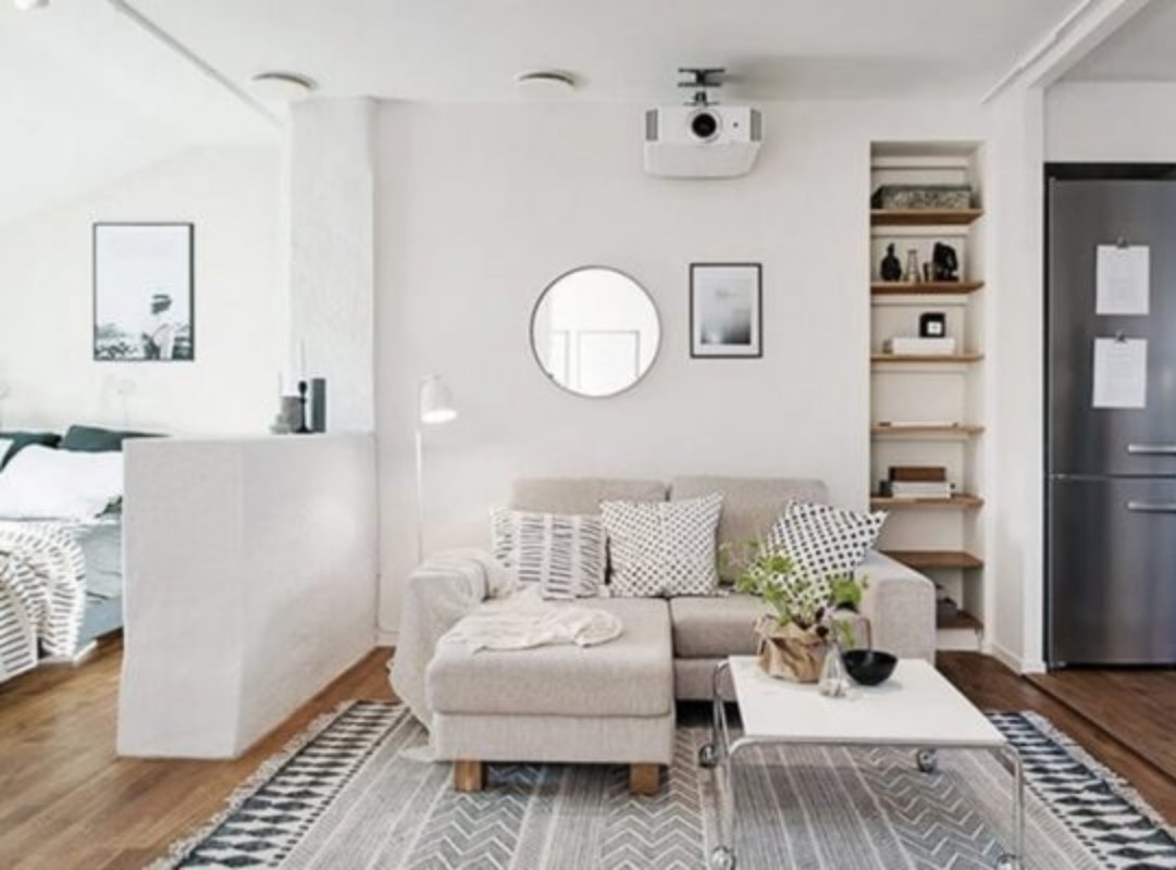 Phòng khách kết hợp phòng ngủ – Giải pháp thiết kế sáng tạo