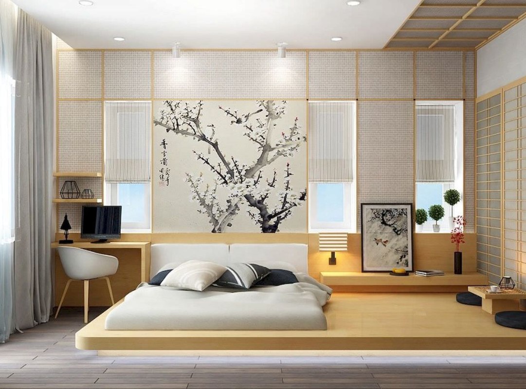 Thiết kế phòng ngủ Nhật Bản theo phong cách tối giản, hiện đại