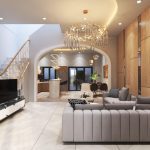 Phòng khách có cầu thang đẹp - Tối ưu không gian sang trọng