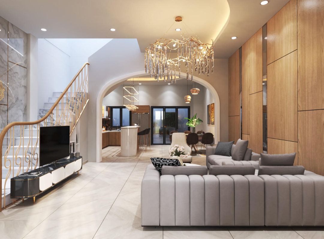 Mẫu cầu thang tối giản cho nhà nhỏ