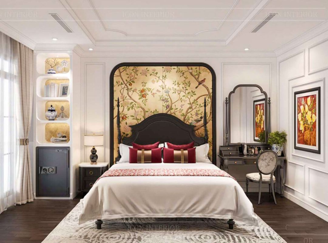 Mẫu phòng ngủ cho người mệnh Hỏa chất liệu gỗ mộc mạc