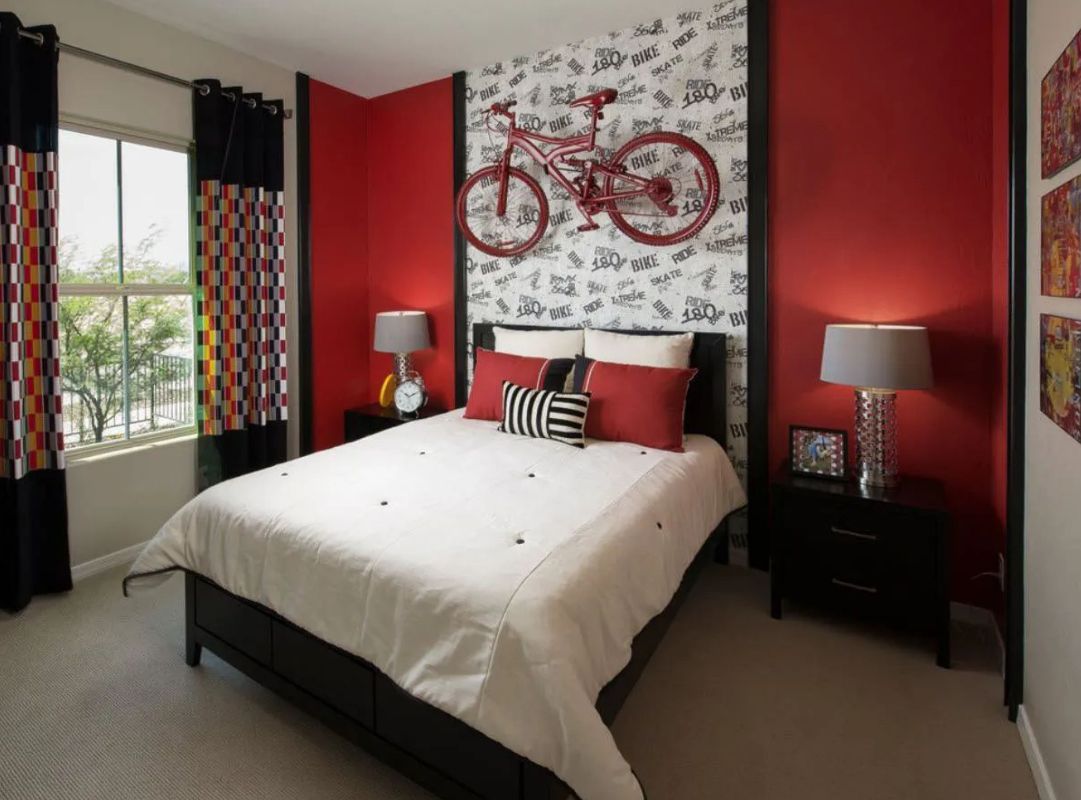 Mẫu phòng ngủ mệnh Hỏa ánh sáng nhẹ