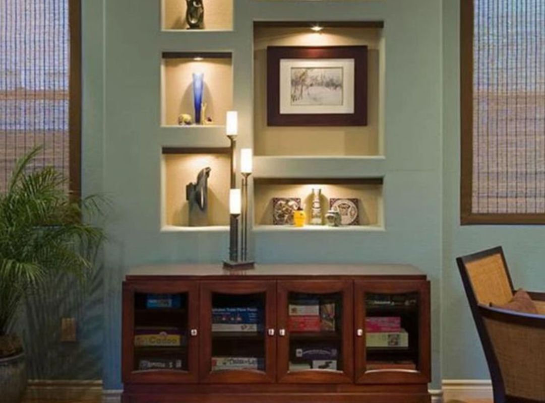 Ô trang trí tường âm tường phòng khách