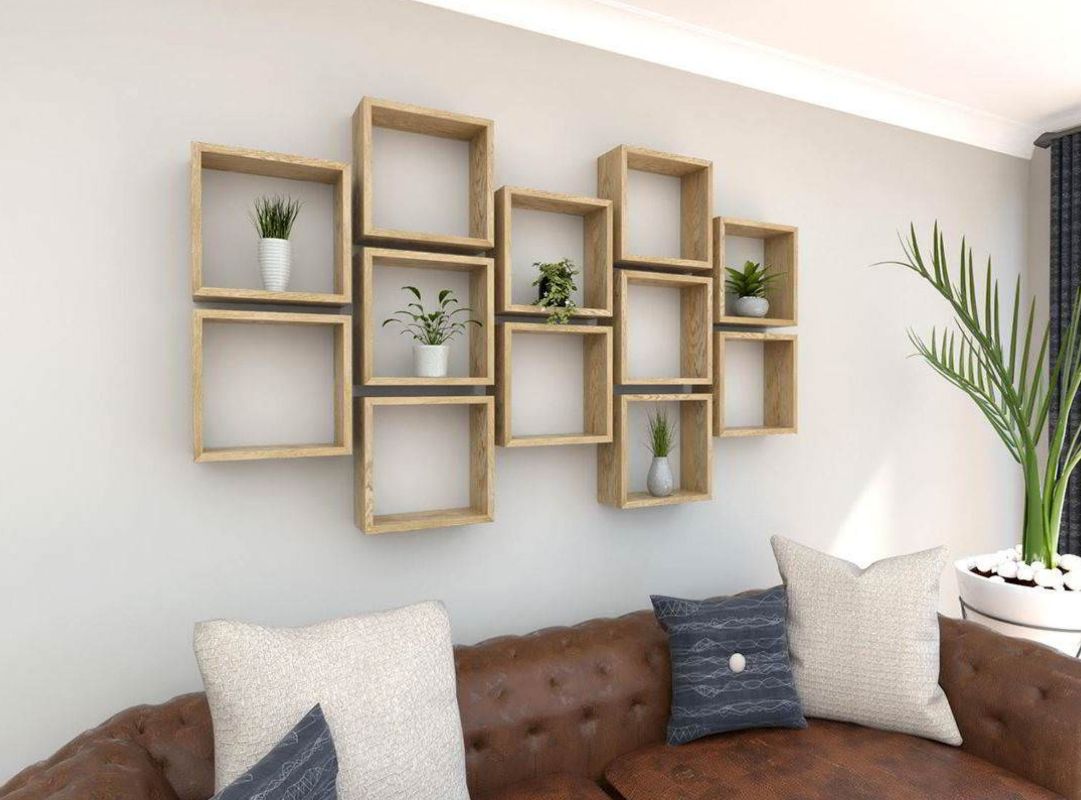 Ô trang trí tường hình vuông phòng khách