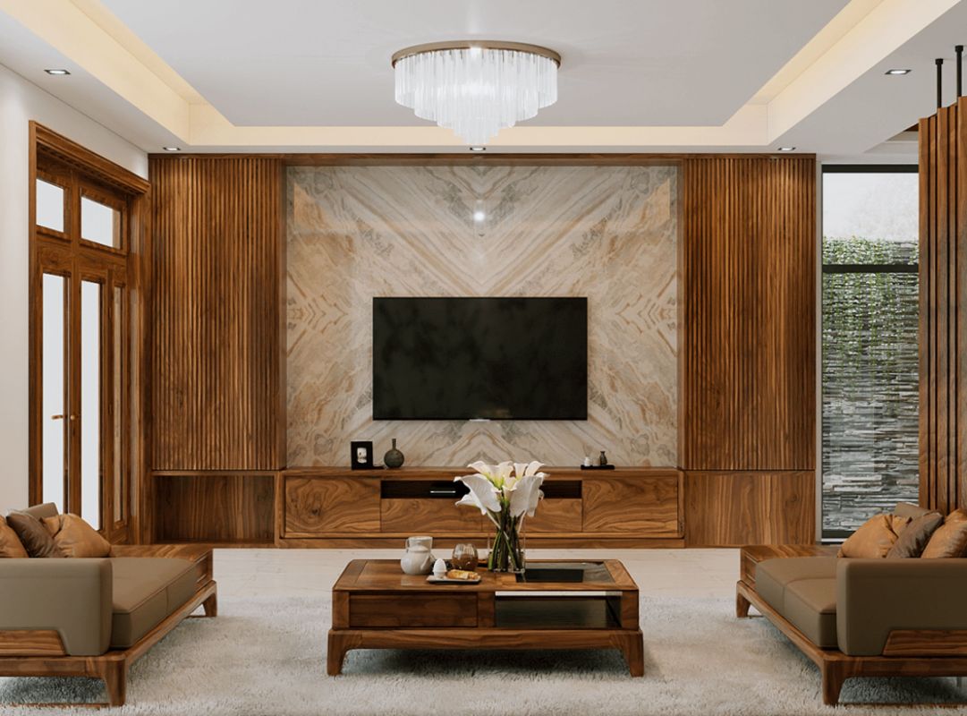 Phòng khách đẹp BYT thi công trọn gói