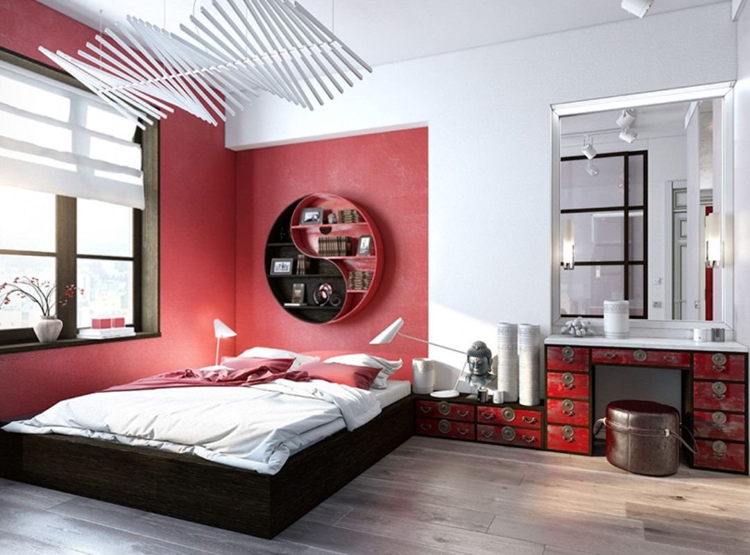 Phòng ngủ mệnh Hỏa hợp phong thủy đẹp
