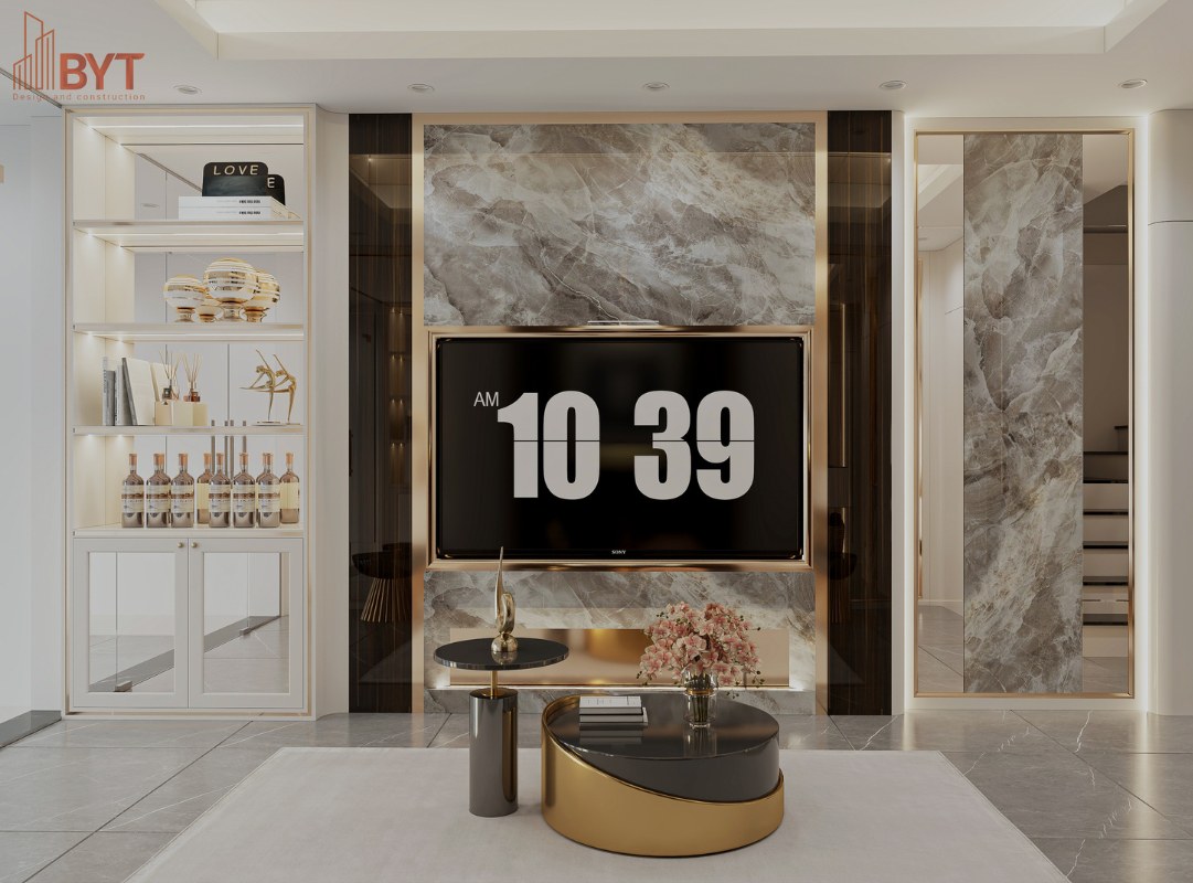 Chung cư được thiết kế với gam màu trắng xám