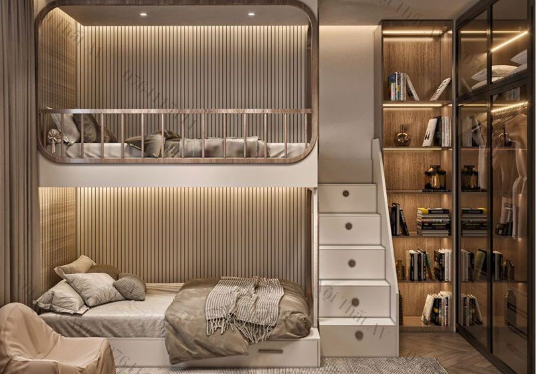 13 mẫu thiết kế phòng ngủ bố mẹ và con đẹp và tiện nghi