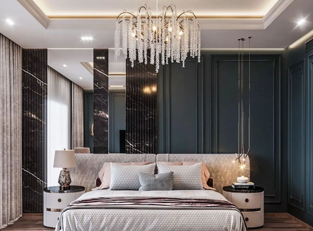 Màu sắc trung tính kết hợp vật liệu cao cấp sang trọng.