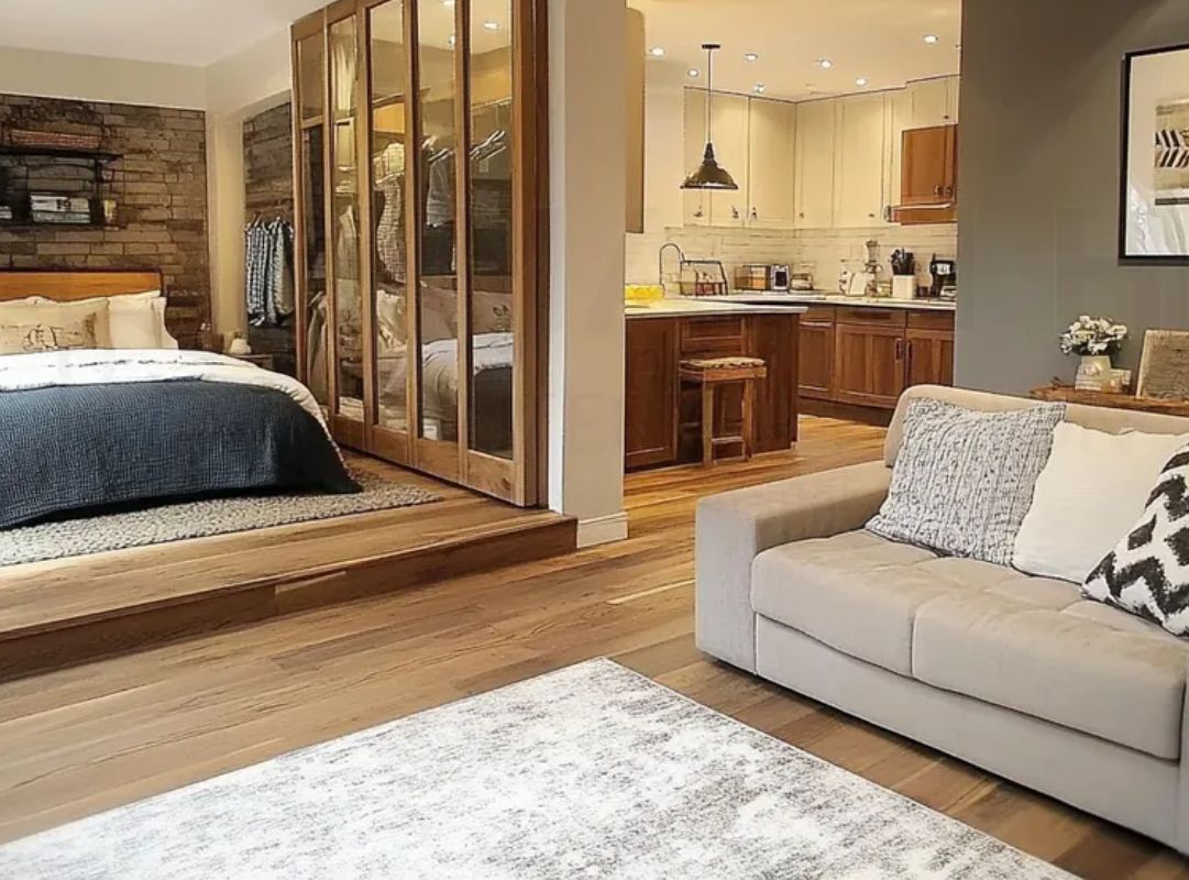 7+ thiết kế phòng ngủ kết hợp phòng khách tiện nghi