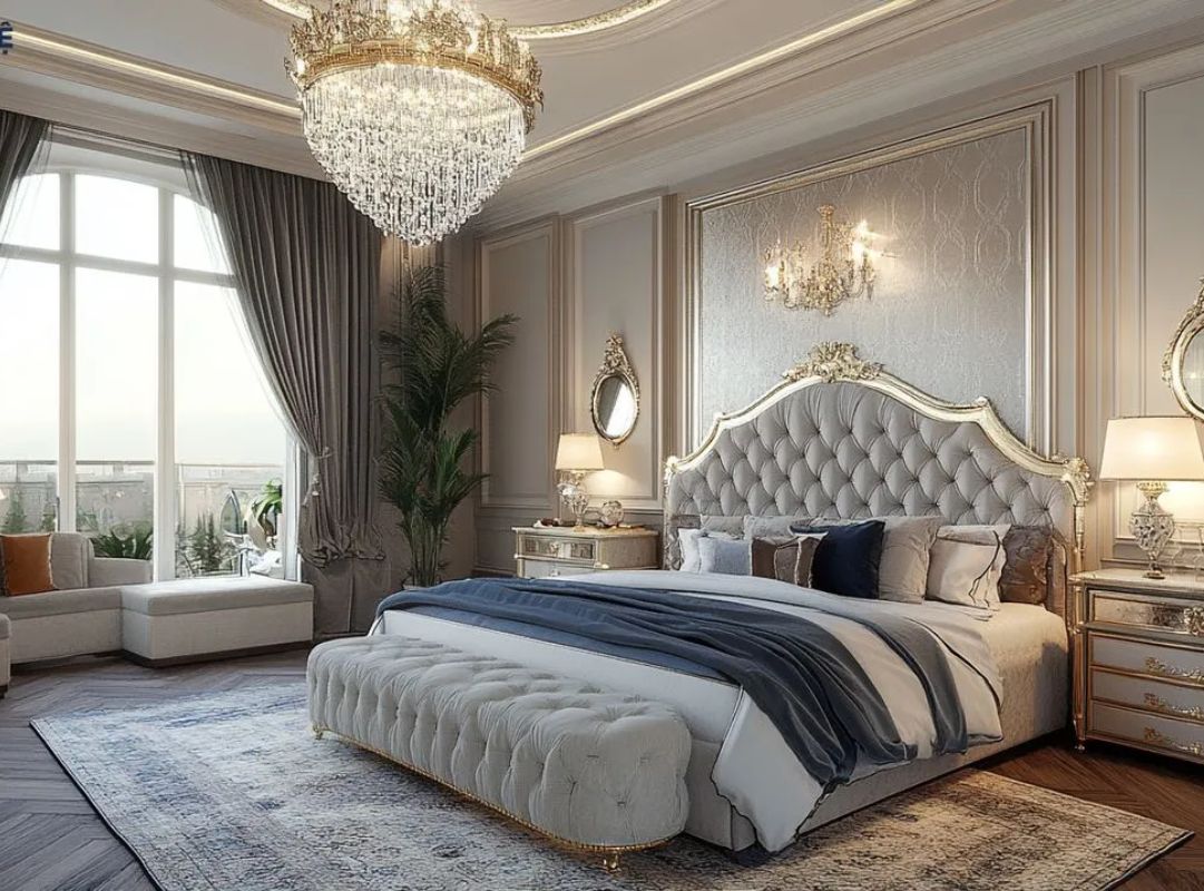 Phòng ngủ châu Âu thanh lịch, tinh tế và sang trọng.