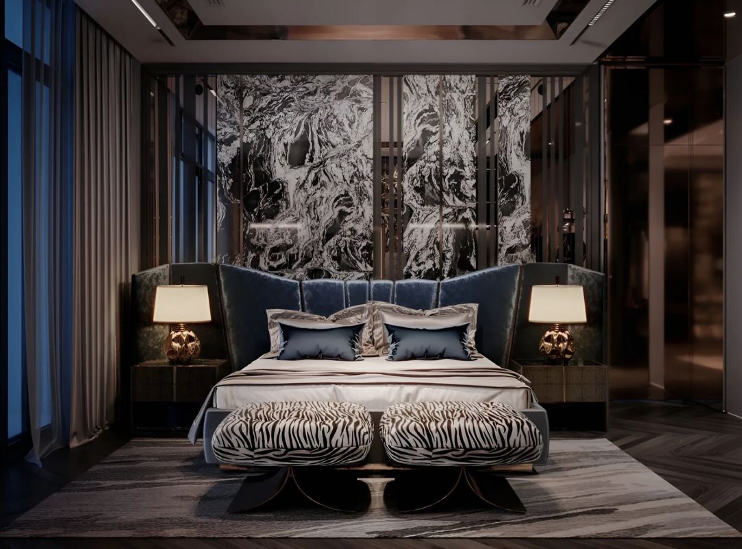 Sự xa hoa chạm đến từng góc nhỏ căn phòng.